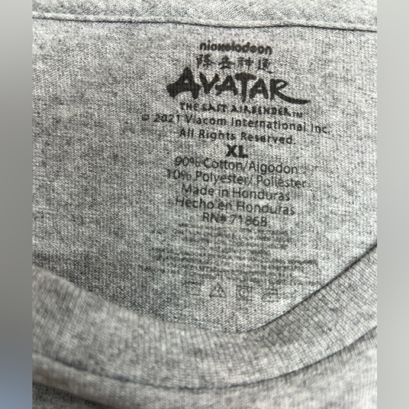 Avatar:The Last Airbender Four Nations Men Gray Long Sleeve T-Shirt|Anime|Sz:XL - Picture 15 of 16